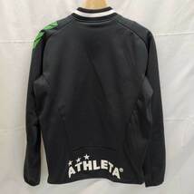 【中古】ATHLETA ジップアップ ブルゾン ジャンバー ブラック Mサイズ サッカー フットサル ウェア アウター ウォームアップ アスレタ_画像6