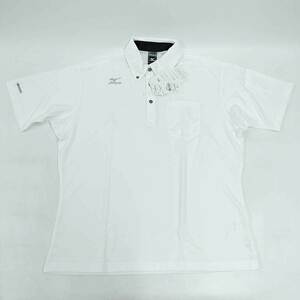 【中古・未使用品】ミズノ ハイドロ銀チタン ポロシャツ 半袖 4XL ホワイト F2JA918401 メンズ MIZUNO