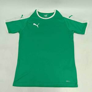 【中古】プーマ プラシャツ 半袖シャツ ドライシャツ S グリーン ユニセックス PUMA フットサル サッカーウェア