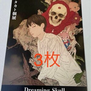 3枚 山本タカト2024 個展 Dreaming Skull ポストカード