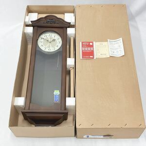 未使用保管品　CITIZEN シチズン　振り子時計 掛け時計 柱時計 シューマス　4MJ741-006 全長約83cm 横約29.5cm R阿0430