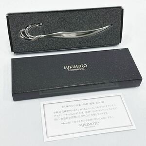  не использовался хранение товар MIKIMOTO Mikimoto книжка маркер (габарит) 18-8 нож для бумаги рекламная закладка жемчуг жемчуг с коробкой R магазин 0515*