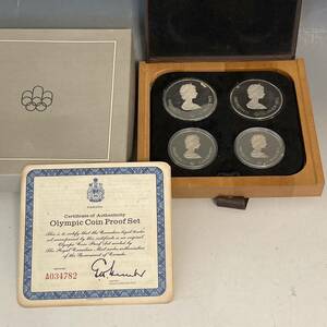 1976 カナダ モントリオール オリンピック記念コイン（5ドル＆10ドル 各２枚 CANADA 30ドル）エリザベス女王硬貨 ケース、共箱、証明書あり