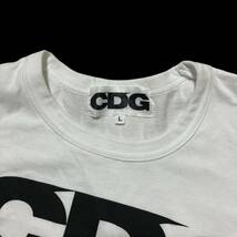 ○ 送料無料 CDG LIVE Tシャツ 半袖 変形デザイン 丸首 白系 コットン100％ メンズ サイズL_画像3