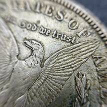 アメリカ銀貨 モルガン 1ドル ダラー 1921年 約26.7ｇ Sミントマーク アンティークコイン コレクション_画像6