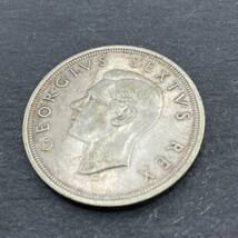 南アフリカ銀貨 1948年 5シリング ジョージ6世 約28.3ｇ アンティークコイン コレクション_画像3