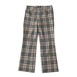 BURBERRY Burberry Blue Label pants noba check pattern pink beige group wool lady's 36