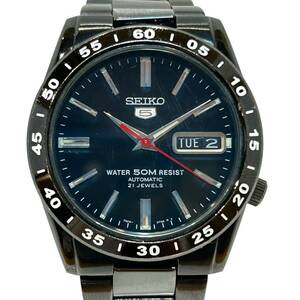 SEIKO セイコー5 デイデイト 50M防水 21石 ブラック メンズ 腕時計