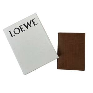 1 jpy LOEWE Loewe multi case passport case card-case hole gram brown group 