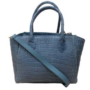 jenyu in крокодил синий 2WAY ручная сумочка сумка на плечо 