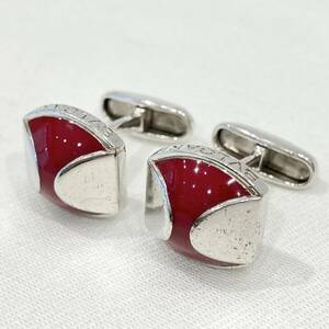 1 jpy BVLGARI BVLGARY pa Len te white go red × silver SV925 19.0g cuffs 