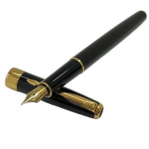 PARKER パーカー ソネット 万年筆 ペン先18K Fニブ 黒 ゴールドカラー