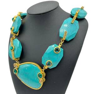 Dior Dior necklace turquoise GP necklace 