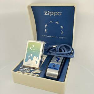 ZIPPO ジッポー 2001年 DOLPHIN限定 ドルフィン シルバー銀加工 10ミクロンメッキ 灰皿付き ライター