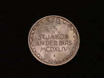 スイス・5フラン銀貨　St.Jakob 1944年　未使用〜極美+_画像2