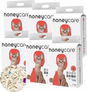 HONEYCARE мед уход Mix кошка песок примерно 5L/2.75KG*6 пакет комплект окара . отдушина Night кошка песок кошка гигиенические средства кошка песок 