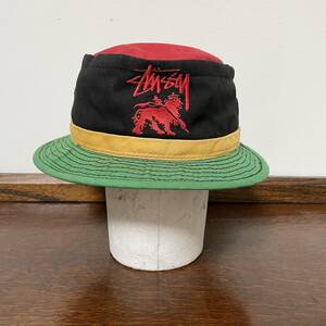 stussy ラスタカラー　ハット　80’s ポークパイ　ヴィンテージ