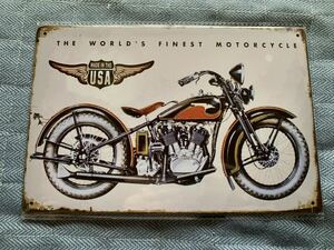  tin plate signboard Vintage interior miscellaneous goods signboard metal plate garage autograph board american miscellaneous goods USA bike 