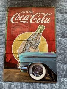  tin plate signboard Vintage interior miscellaneous goods signboard metal plate garage autograph board american miscellaneous goods retro Cola truck 