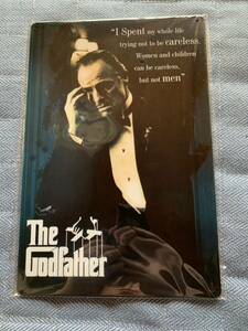  tin plate signboard Vintage interior miscellaneous goods signboard metal plate garage autograph board american miscellaneous goods "The Godfather" 