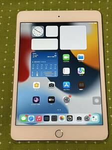 SIMフリー ソフトバンク iPad mini 4 ゴールド 64GB MK752J/A 第４世代　電源ボタン潰れあり 現状　動作品　初期化ok タブレット本体 P18