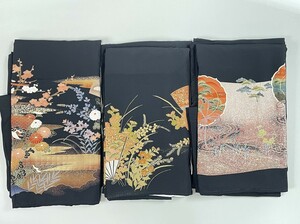 IROHA◆留袖 3点まとめ売り◇【ta0166】◆黒留袖 リメイク 【中古】