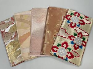 IROHA◆袋帯 まとめ売り◇まとめて 5枚【ta1213】【中古】リメイク　正絹