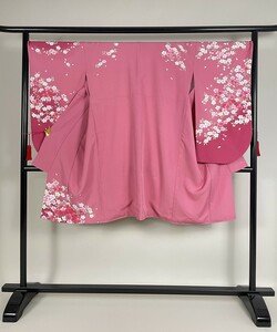 IROHA* two shaku sleeve *[ta1216] graduation ceremony * polyester [ used ][ pink ]