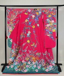 IROHA* discount long-sleeved kimono *[ta0884] large long-sleeved kimono . under wedding Japanese clothes * wedding [ pink ][ used ]