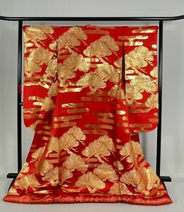 IROHA* colorful wedding kimono *[ta0502] Japanese clothes wedding wedding [ pine ] red [ used ]