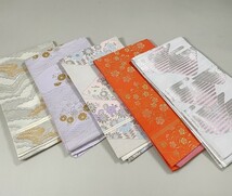 IROHA◆夏帯 まとめ売り◇まとめて 5枚【ta0516】◆夏用 袋帯 【訳あり品】リメイク 素材_画像1