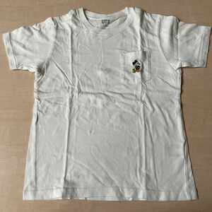 140 ユニクロ　ミッキーマウス　半袖Ｔシャツ　ディズニー ポケットTシャツ