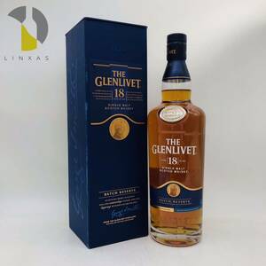 【未開栓】GLENLIVET（グレンリベット）18年 バッチ リザーブ 40％ 700ml スコッチウイスキー 箱ありWH50812
