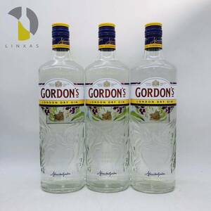 1 jpy ~[ not yet . plug ]GORDON'S DRY GIN Gordon do Rizin 750ml 43% 3 pcs set set sale ST4607