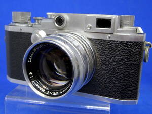 キヤノン Canon II D バルナック型 レンジファインダー w/ Canon LENS 50mm F1.8 セット 現状品 シャッターOK　美品　L39　Lマウント
