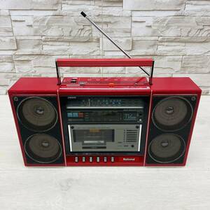 * rare *1 jpy ~* National National AMBIENCE radio-cassette radio cassette recorder RX-F35 red Showa Retro antique Vintage 