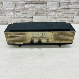 * rare *1 jpy ~* SHARP sharp 5 lamp vacuum tube radio MW/SW 2 band UW-121 Showa Retro antique Vintage radio 