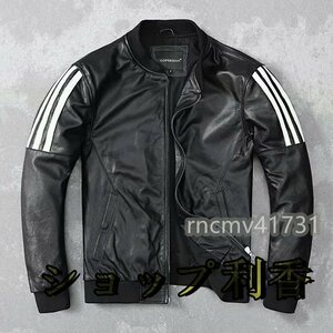 レザージャケット 革ジャン 牛革 カウハイド バイクレザー シングルライダース 本革 メンズファッション S～5XL