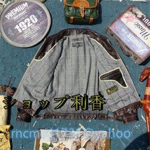 高級品■メンズ 革ジャン フライトジャケット 最上級 馬革 レザージャケット ライダース 本革 S~5XL_画像5