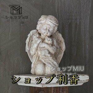 Art hand Auction Angel Cat Western Sculpture Statue Figurine Object Miscellaneous Goods Medieval Design Handmade, Interior accessories, ornament, Western style