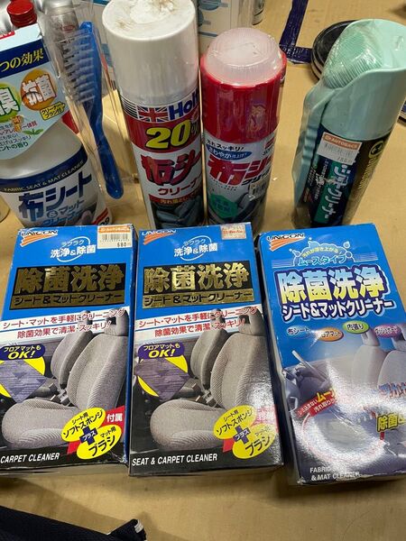 44カーシート マット 除菌抗菌洗浄消臭クリーナーセット