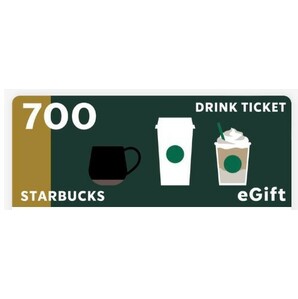 【700円×3枚】9末迄 スターバックス ドリンクチケット スタバチケット Starbucks Coffee Japan ギフトカード ギフトチケット(Z6）の画像1