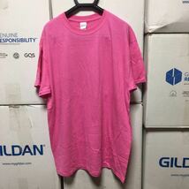 GILDAN アザレア XL サイズ ツツジ色 ピンク半袖無地Tシャツ ポケット無し 6.0oz ギルダン_画像1