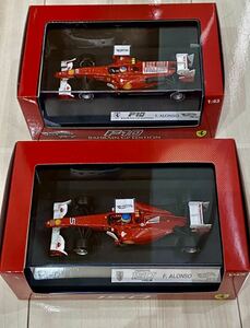 【未開封品】マテル 1/43 フェラーリ F10・バーレーンGP (2010) & 150°イタリア (2011) F.アロンソ2台セット Hot Wheels F-1