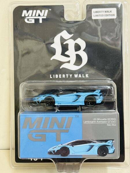 1/64 ミニカー MINI GT LB-Silhouette WORKS Lamborghini Aventador GT EVO Blue