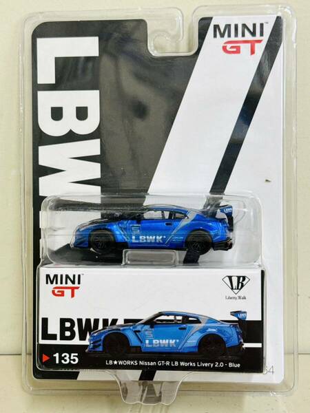 1/64 ミニカー　 MINI GT NISSAN GT-R LB Works Liberty 2.0 R35 Blue