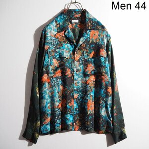 x5881P　▼DRIES VAN NOTEN ドリスヴァンノッテン▼ 20SS フラワープリント レーヨン オープンカラーシャツ ブラック 44 花柄 春夏 rb mks