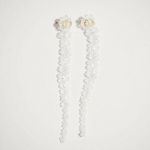 M9688P　▼Simone Rocha シモーネロシャ▼　23SS クリアビーズ ロング ドロップピアス / ロングピアス rb