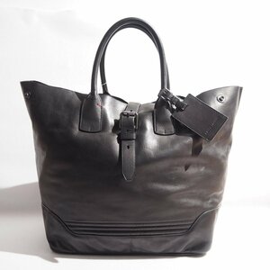 B9167P VRALPH LAUREN BLACK LABEL Ralph Lauren Black Label V leather tote bag black / leather bag black rb mks