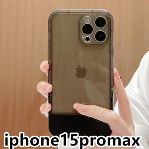 iphone15promaxケース カーバー TPU 　スタンド付き　ブラック　軽量 ケース 耐衝撃 6